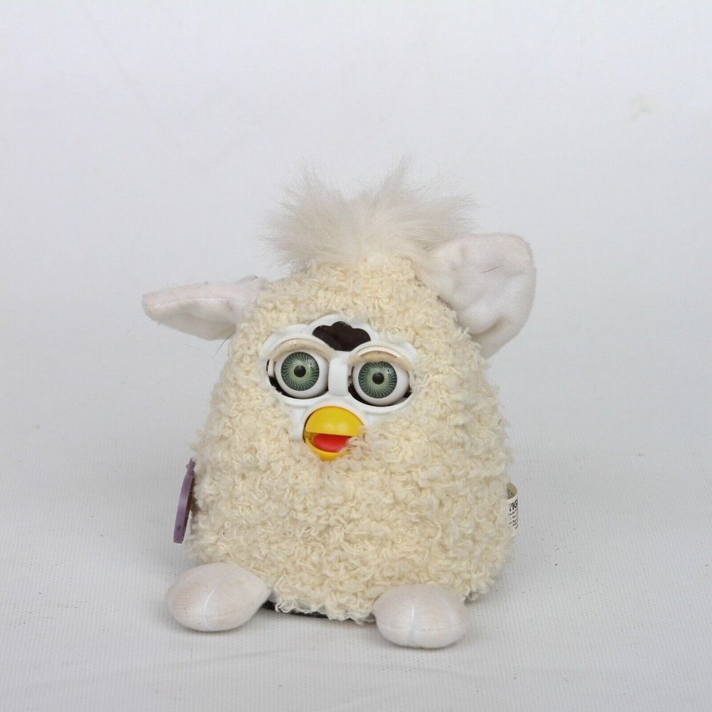 Vintage Original Furby Babies Cream Curly Sheep Tiger Electronics Model 70-940